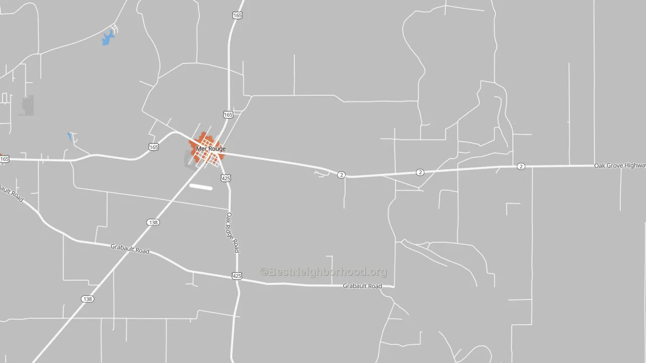 Bike Grade map of 71261, LA