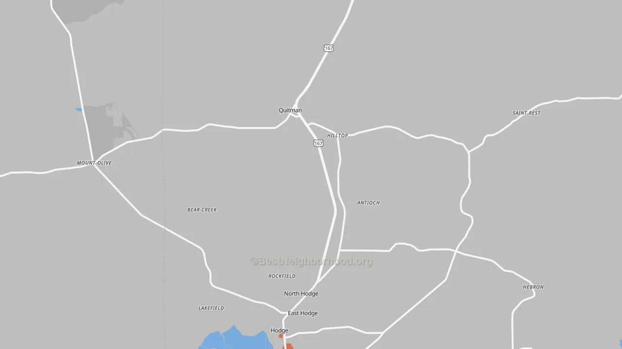 Bike Grade map of 71268, LA