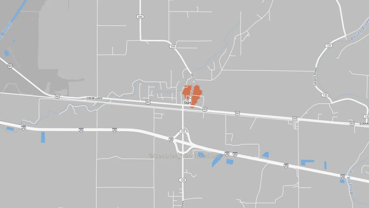 Bike Grade map of 71279, LA