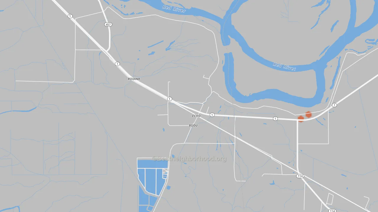 Bike Grade map of 71330, LA