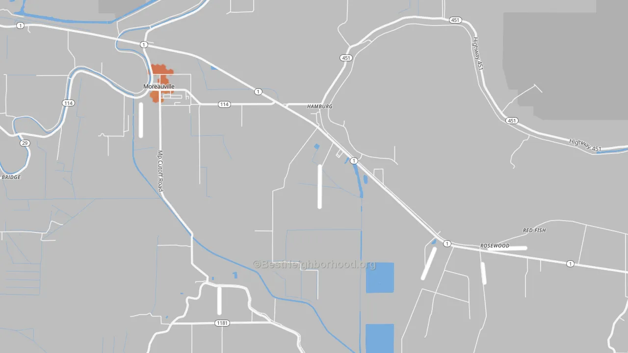 Bike Grade map of 71339, LA