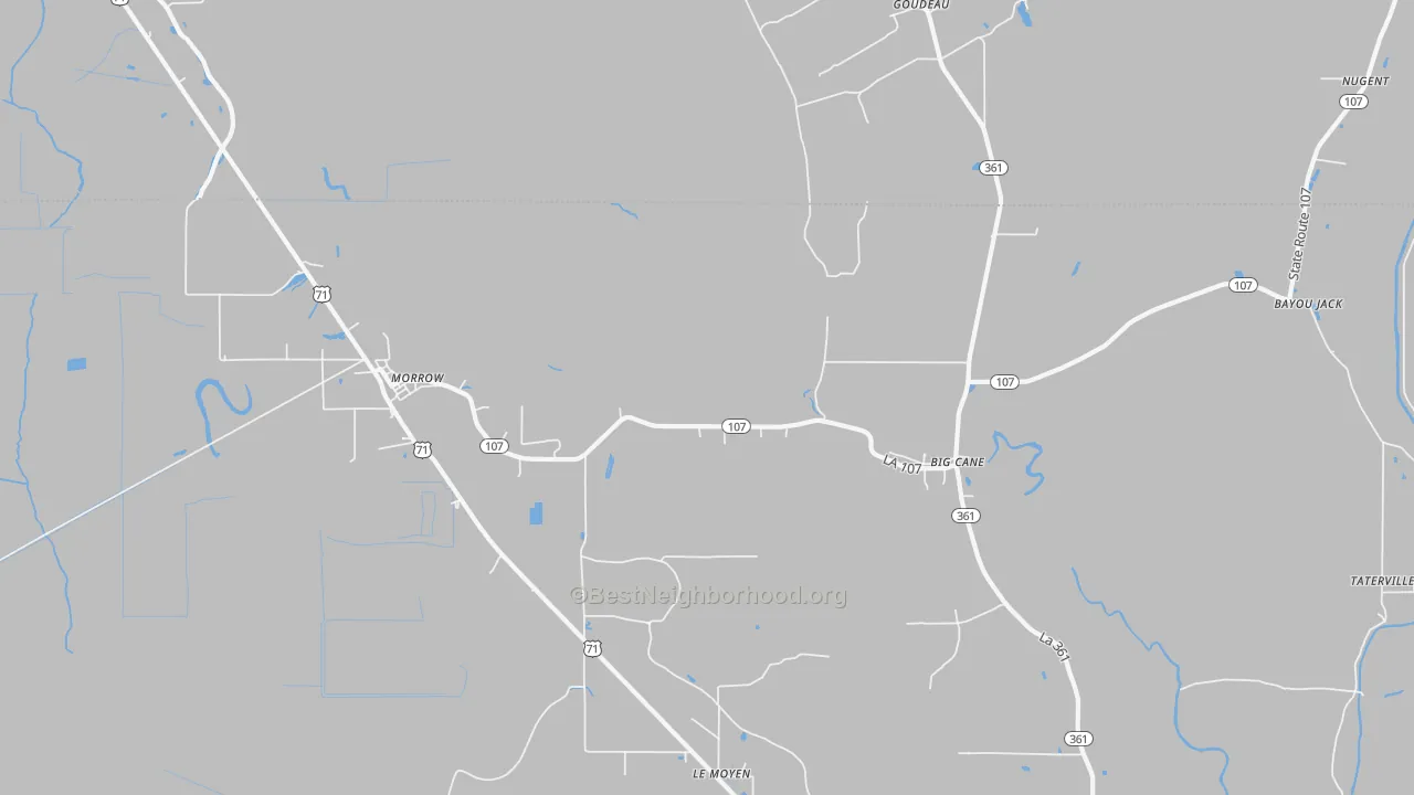 Bike Grade map of 71356, LA