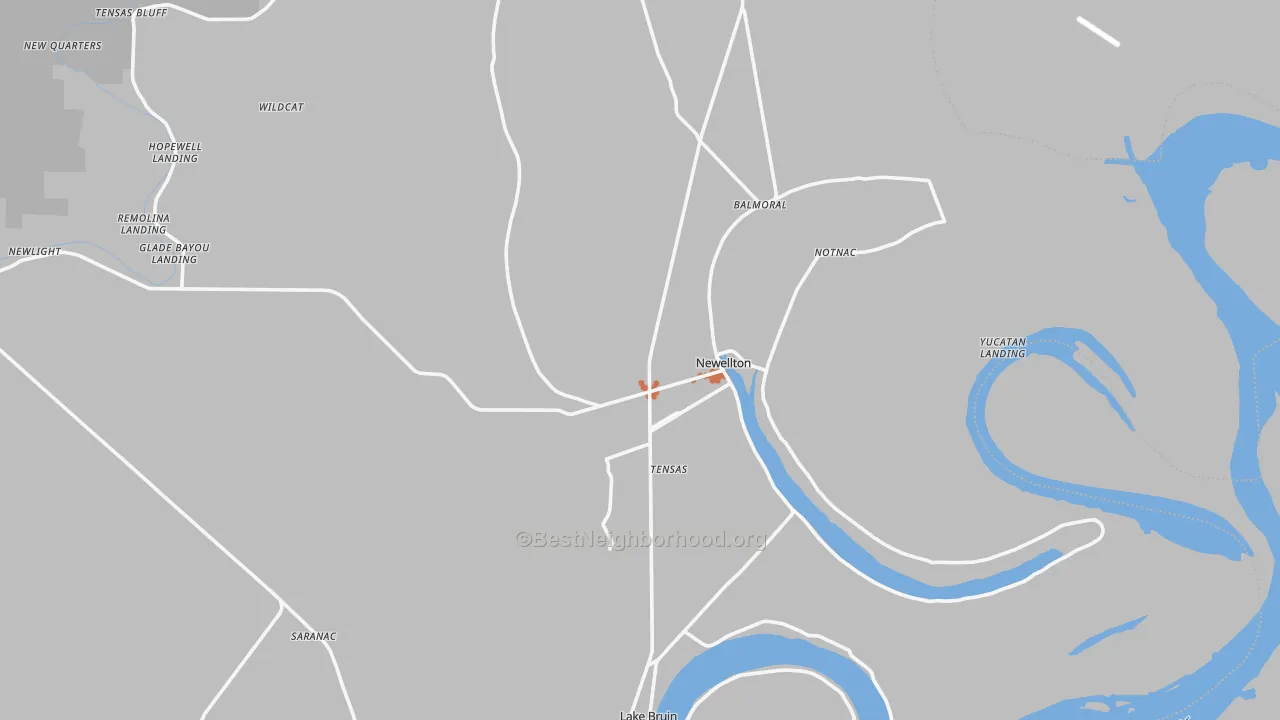 Bike Grade map of 71357, LA