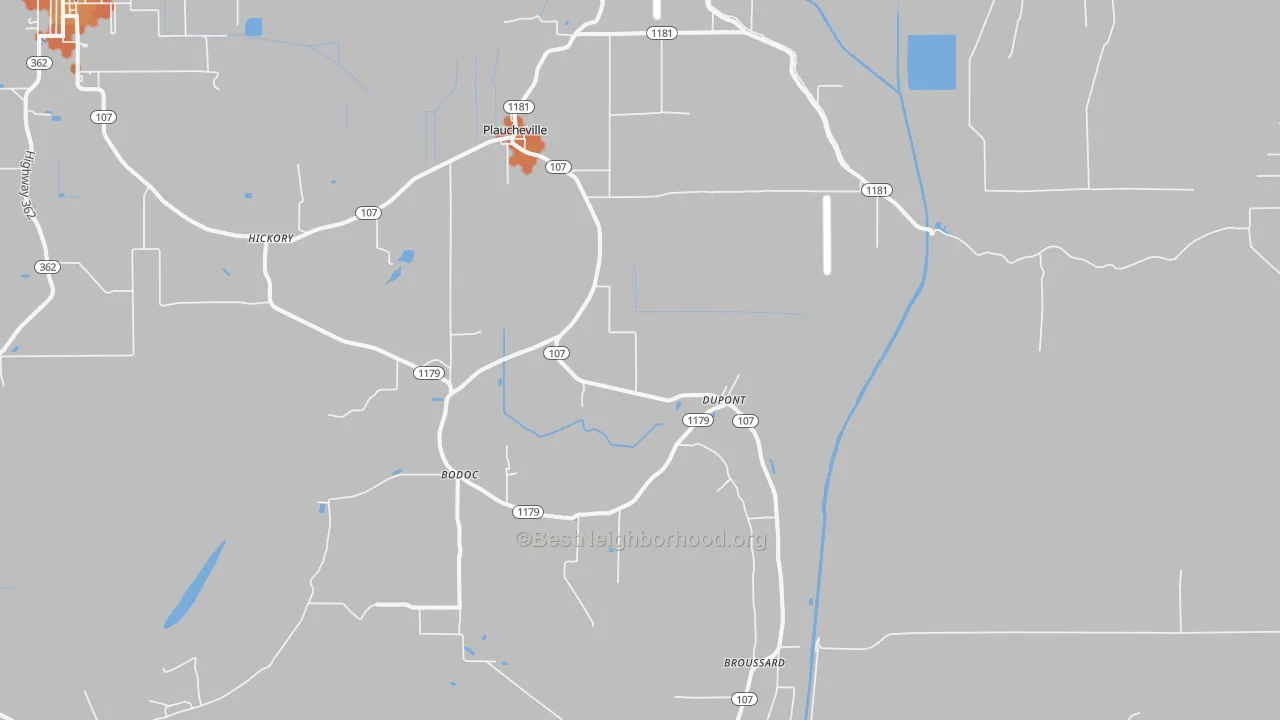 Bike Grade map of 71362, LA