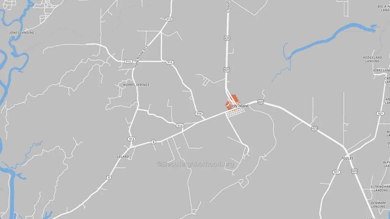 Bike Grade map of 71368, LA