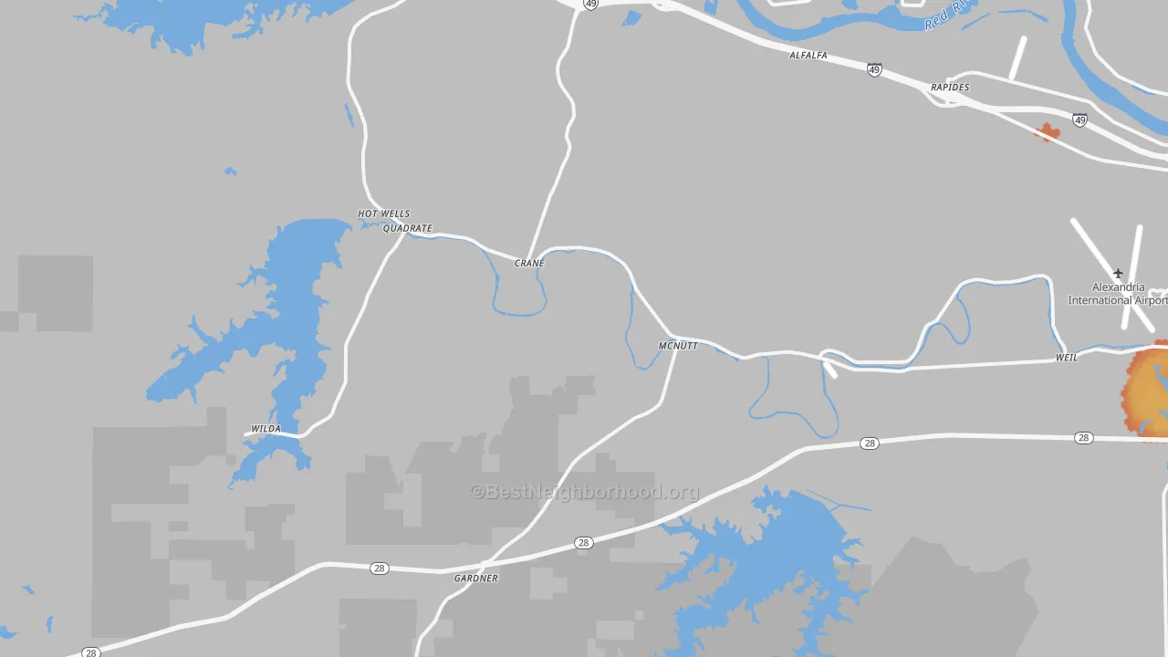 Bike Grade map of 71409, LA