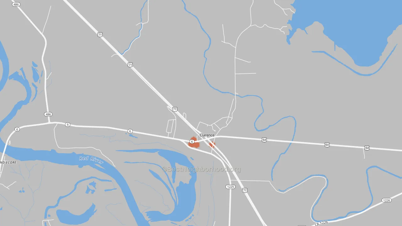 Bike Grade map of 71414, LA