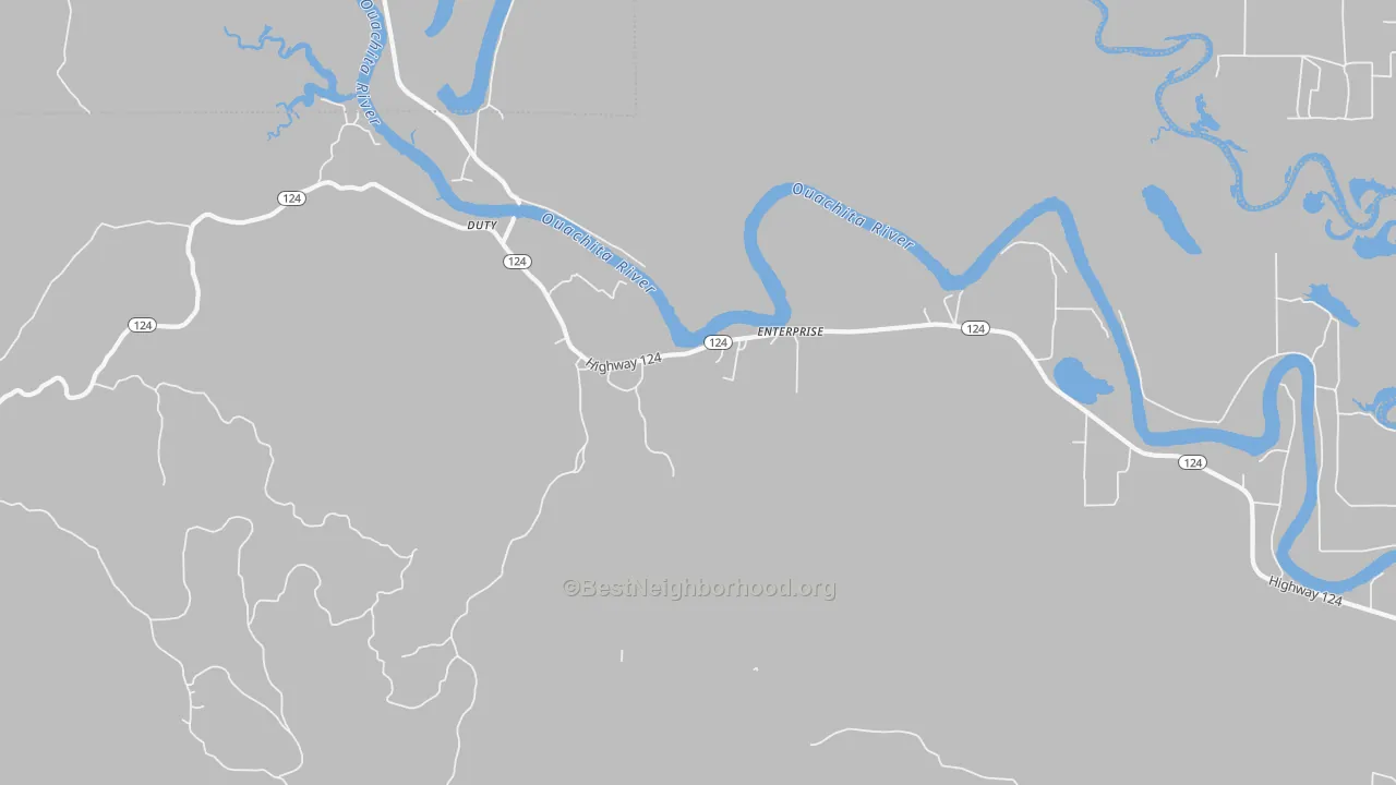 Bike Grade map of 71425, LA