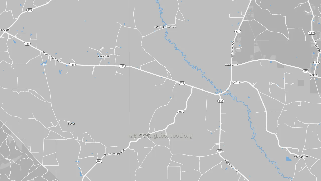Bike Grade map of 71438, LA