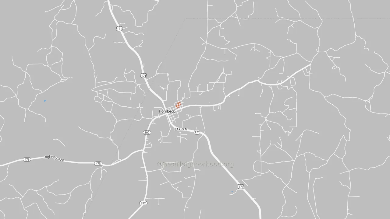 Bike Grade map of 71439, LA