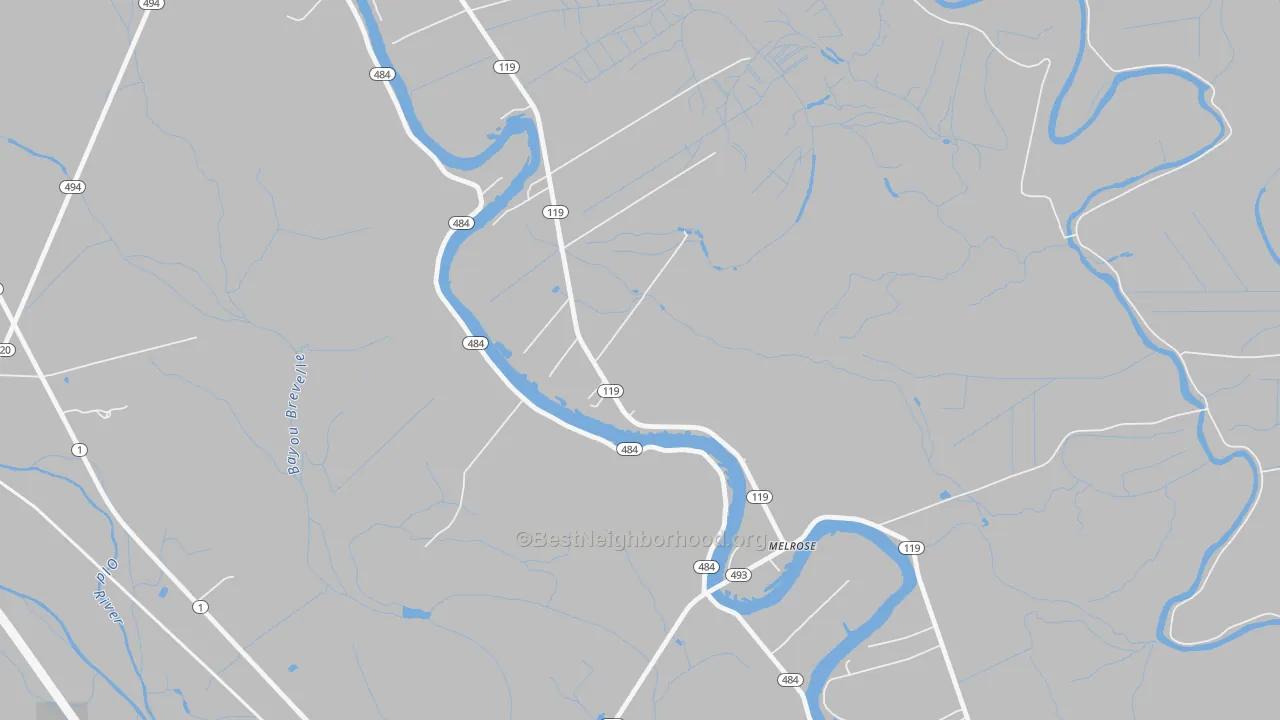 Bike Grade map of 71452, LA
