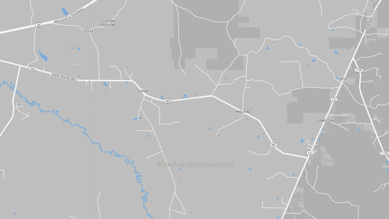 Bike Grade map of 71472, LA
