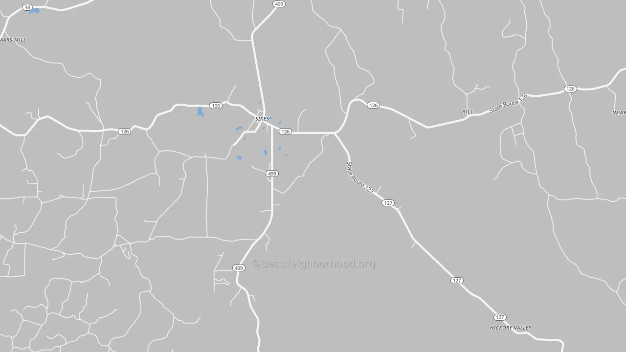 Bike Grade map of 71473, LA