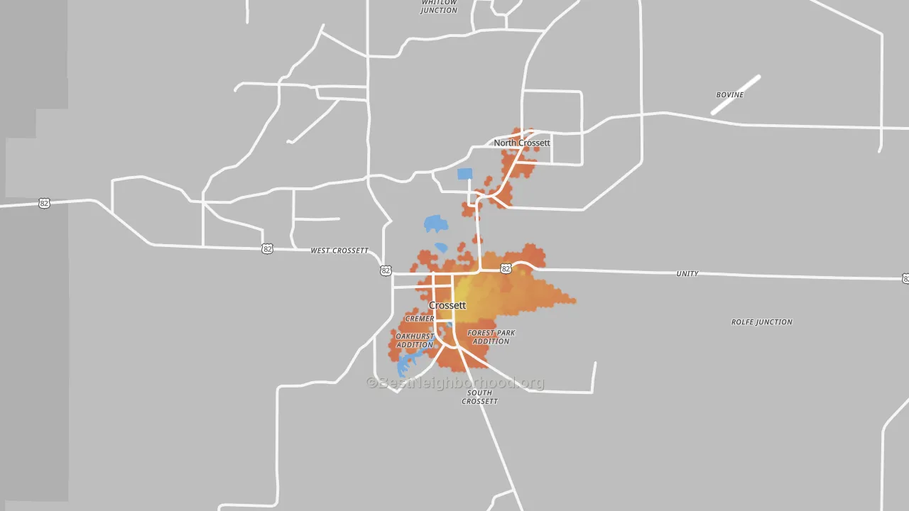 Bike Grade map of 71635, AR