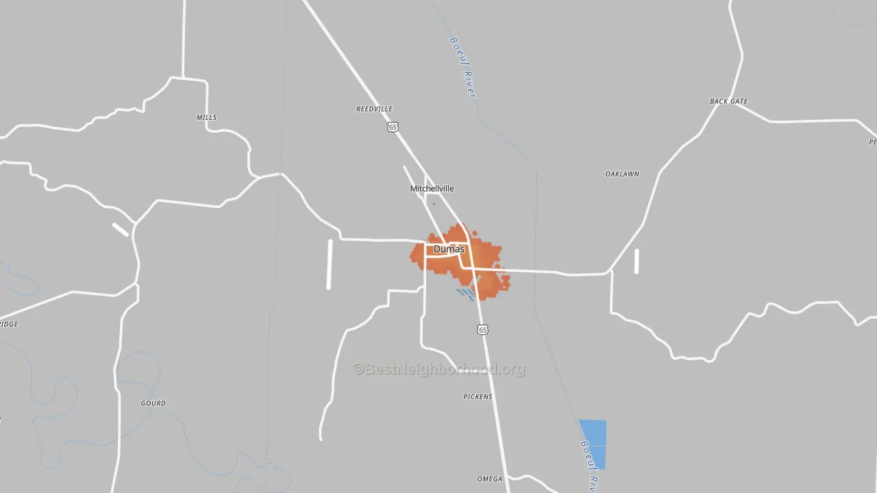 Bike Grade map of 71639, AR
