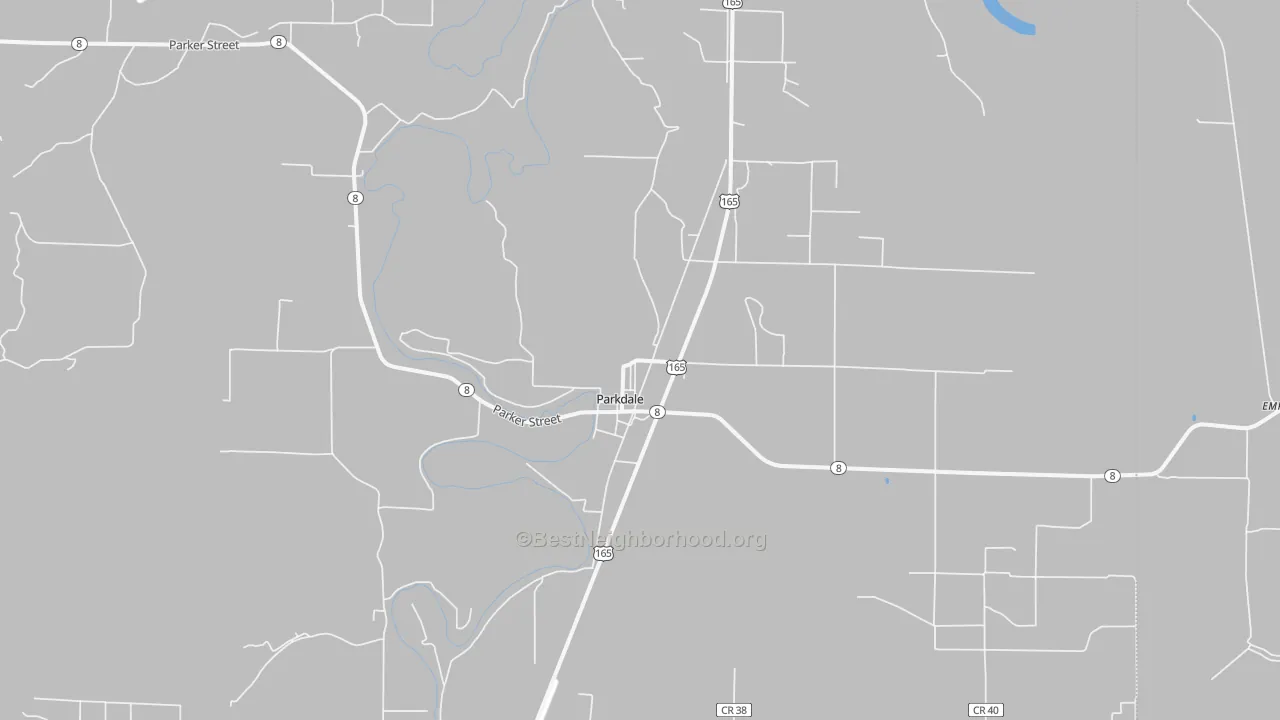 Bike Grade map of 71661, AR