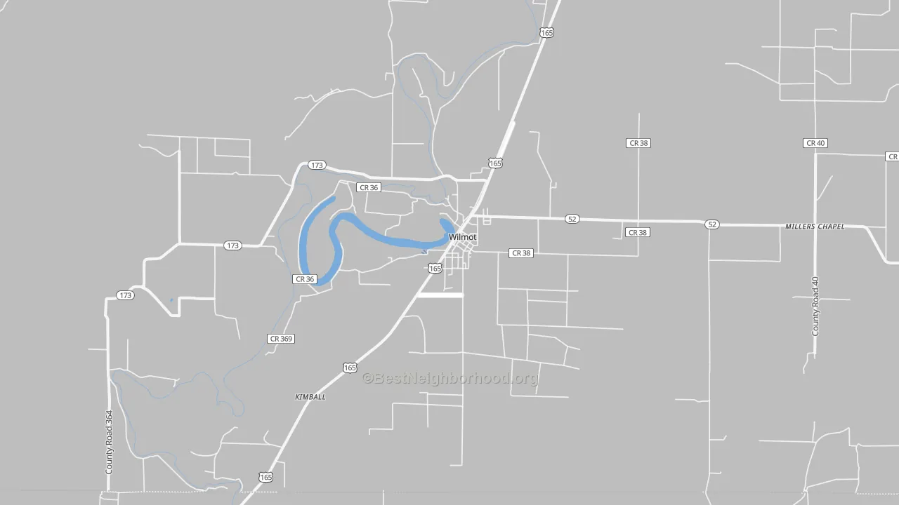 Bike Grade map of 71676, AR