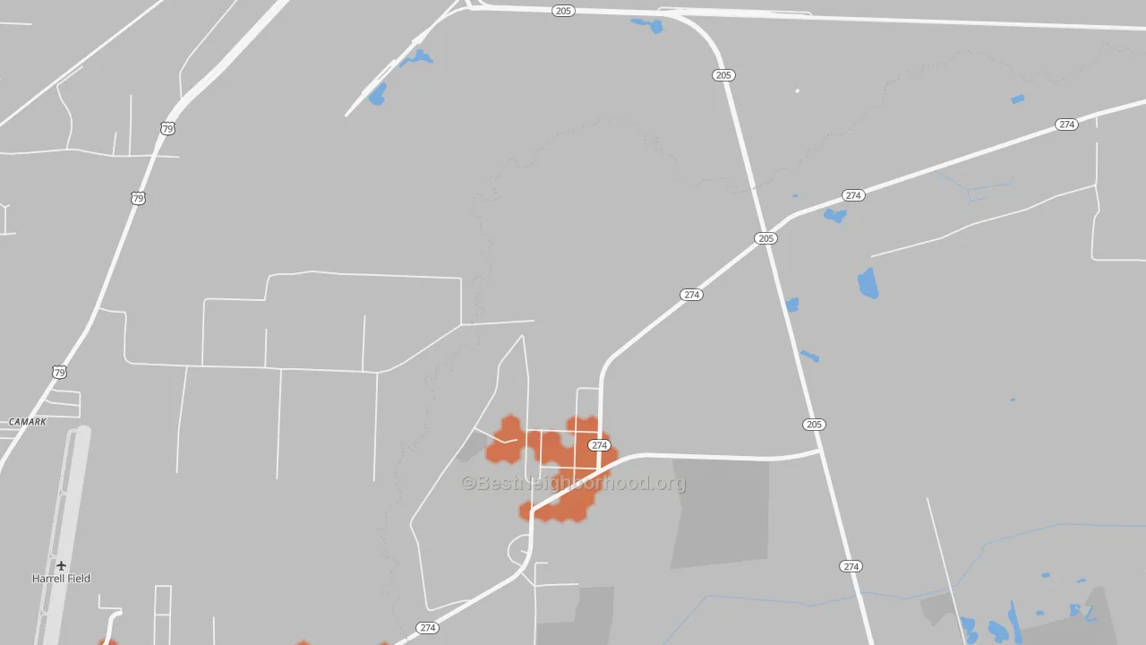 Bike Grade map of 71711, AR