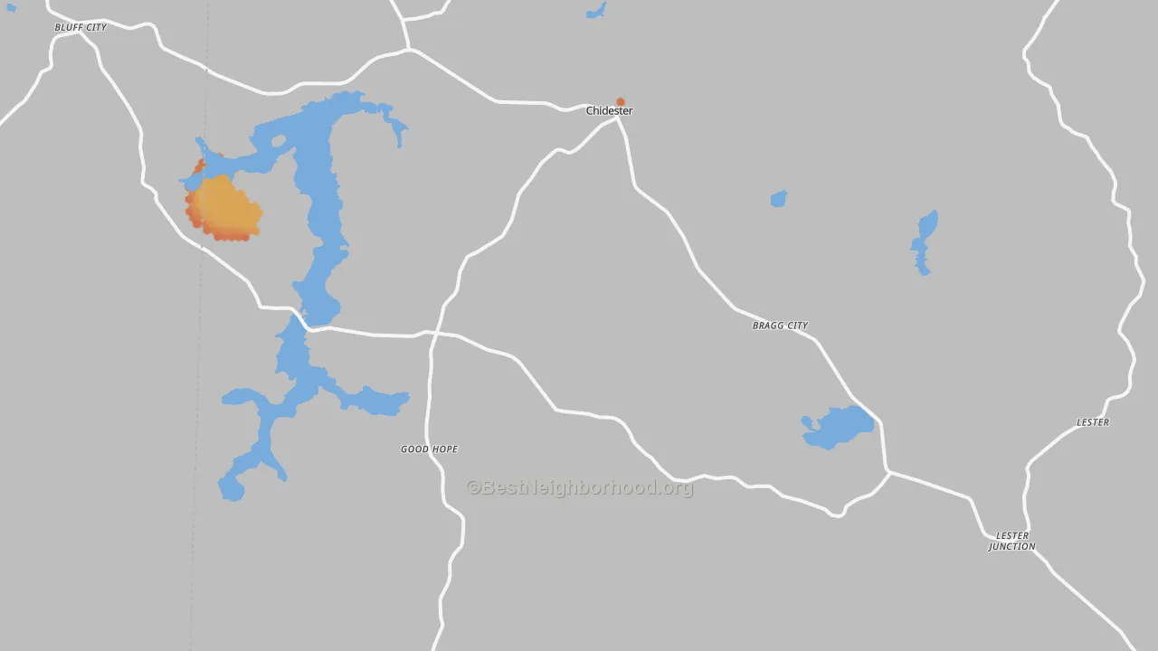 Bike Grade map of 71726, AR