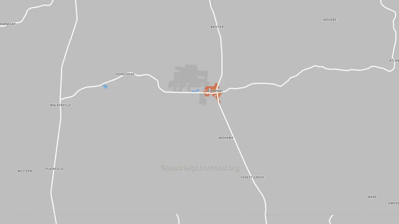 Bike Grade map of 71740, AR