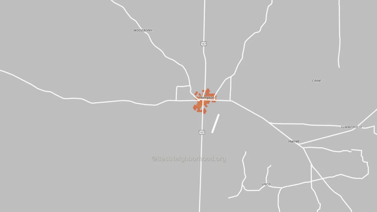 Bike Grade map of 71744, AR