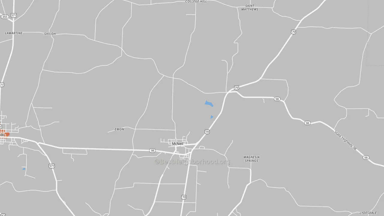 Bike Grade map of 71752, AR