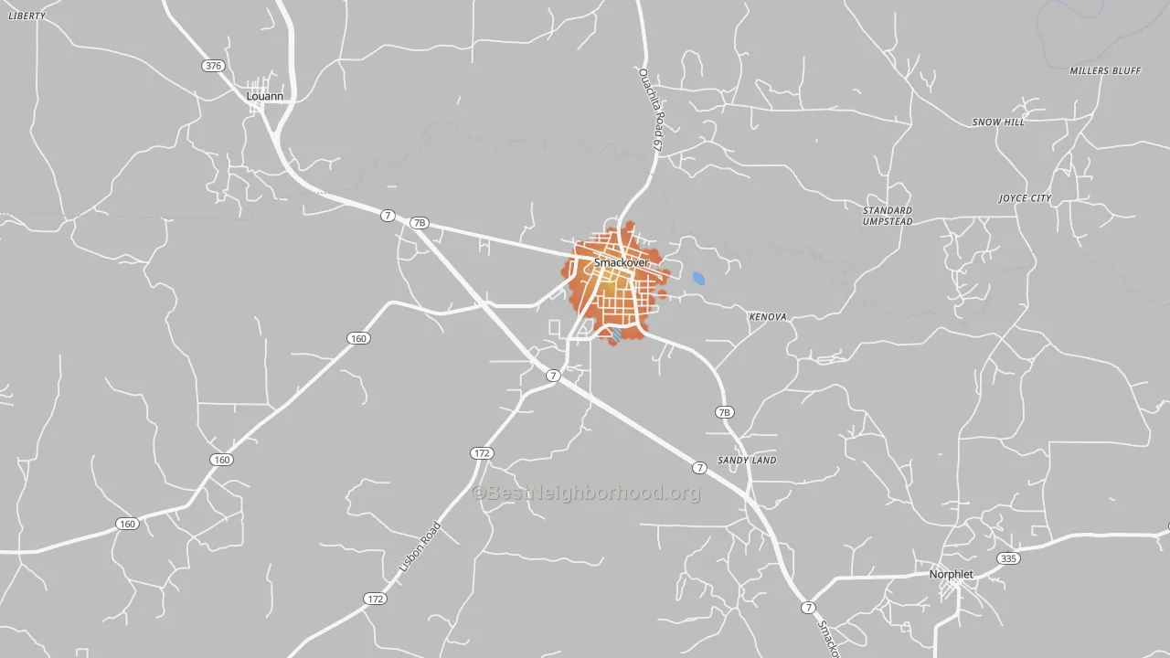 Bike Grade map of 71762, AR