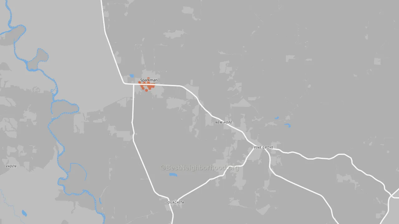 Bike Grade map of 71763, AR