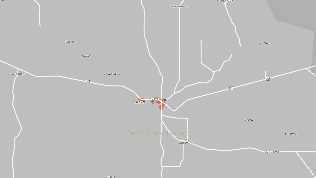 Bike Grade map of 71765, AR