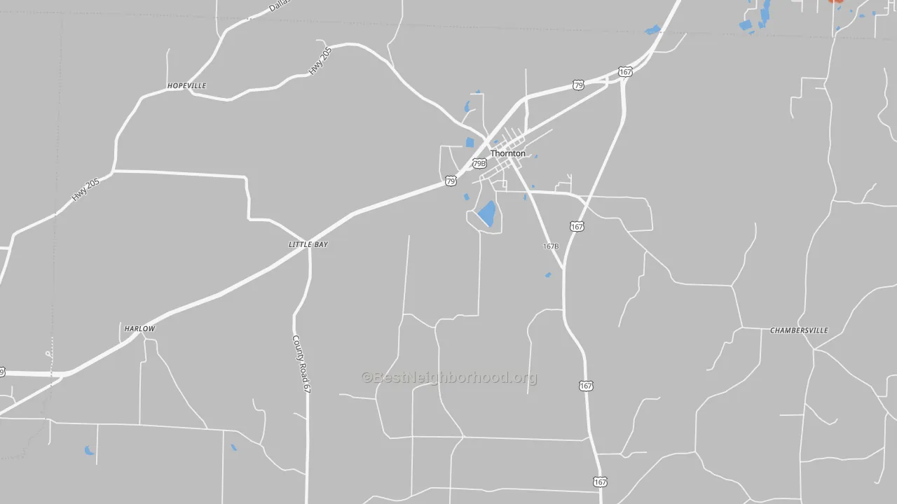 Bike Grade map of 71766, AR