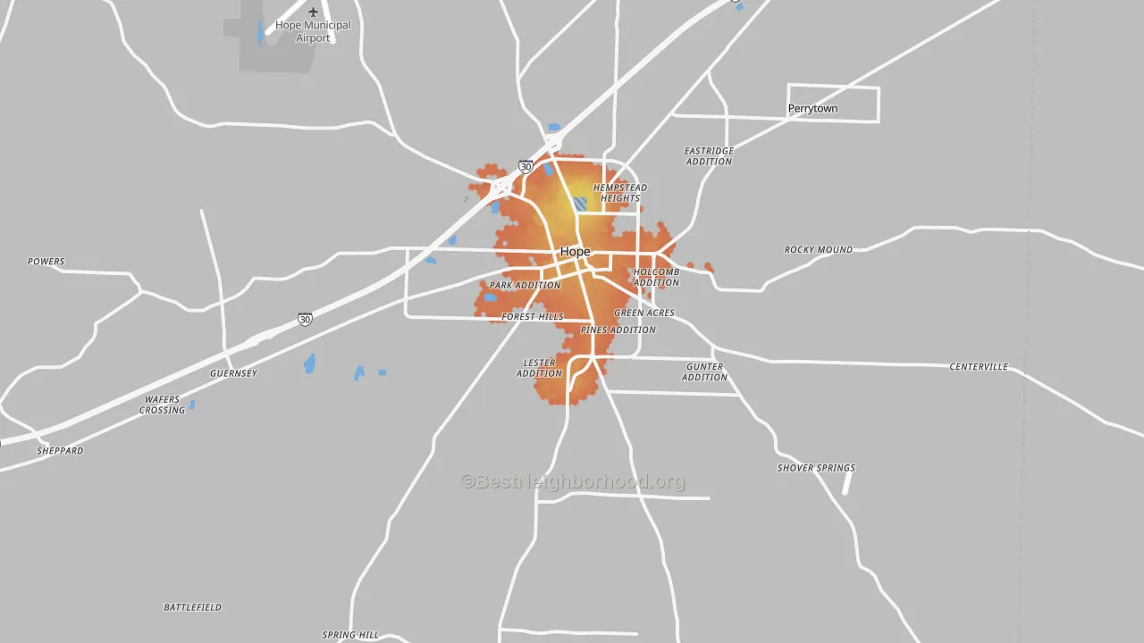 Bike Grade map of 71801, AR