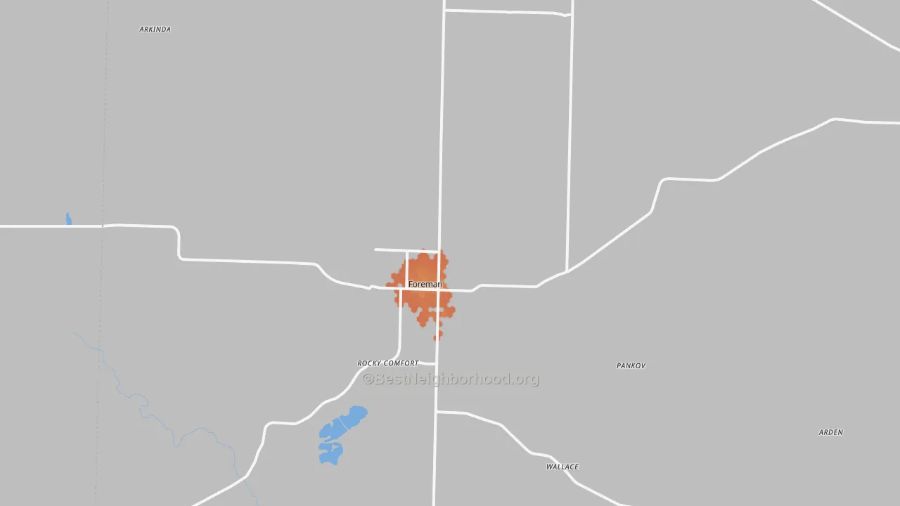 Bike Grade map of 71836, AR
