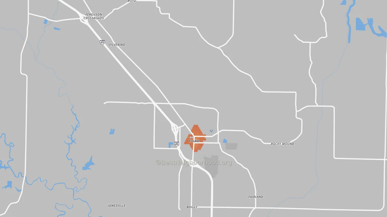 Bike Grade map of 71837, AR