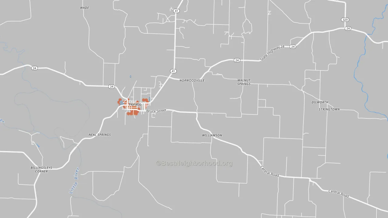 Bike Grade map of 71842, AR