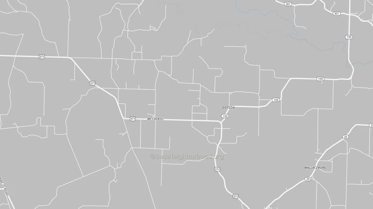 Bike Grade map of 71847, AR