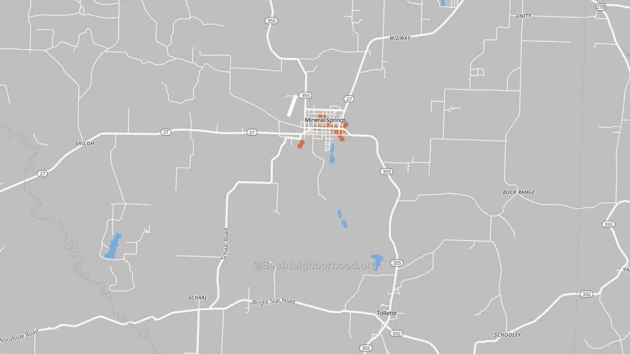 Bike Grade map of 71851, AR