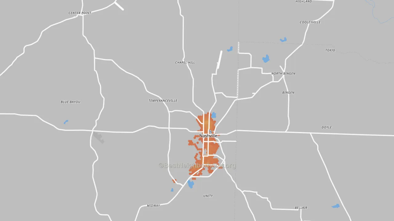 Bike Grade map of 71852, AR