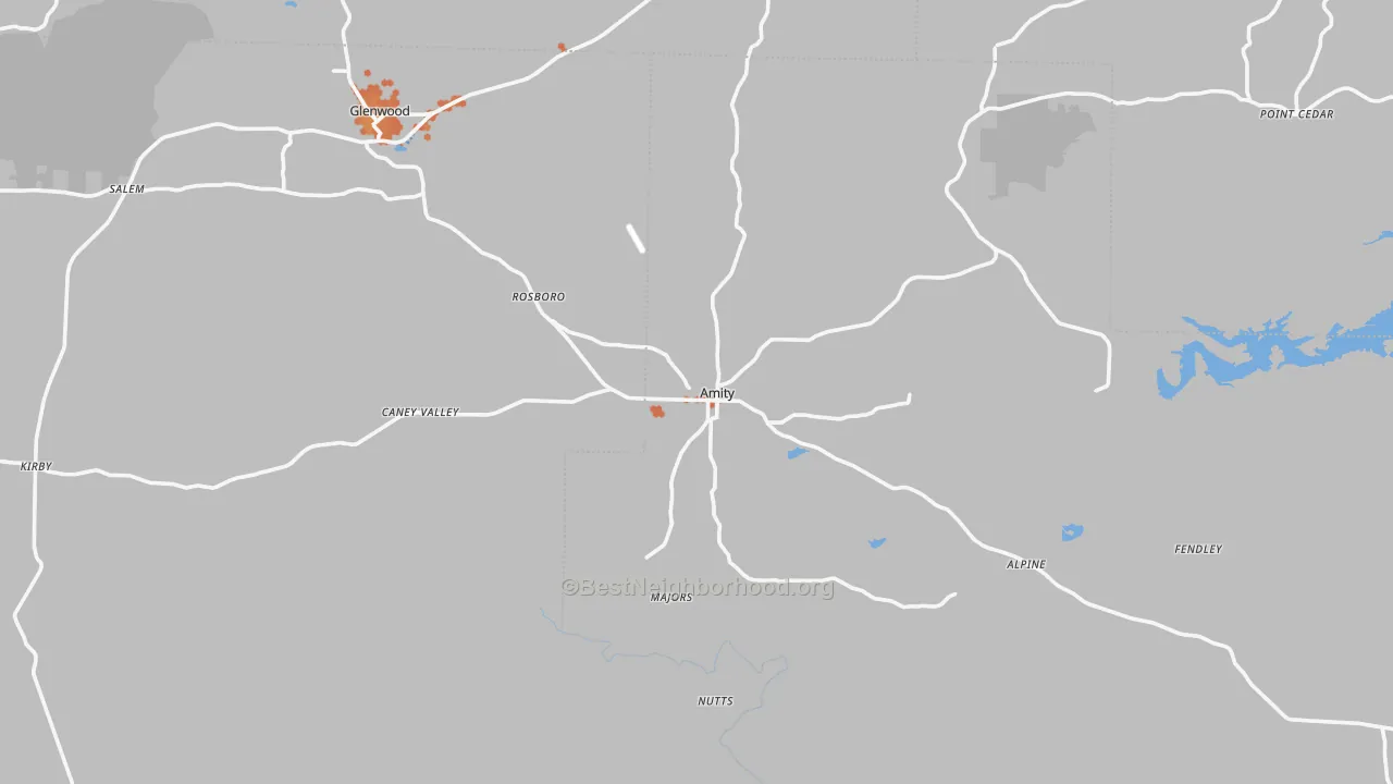 Bike Grade map of 71921, AR