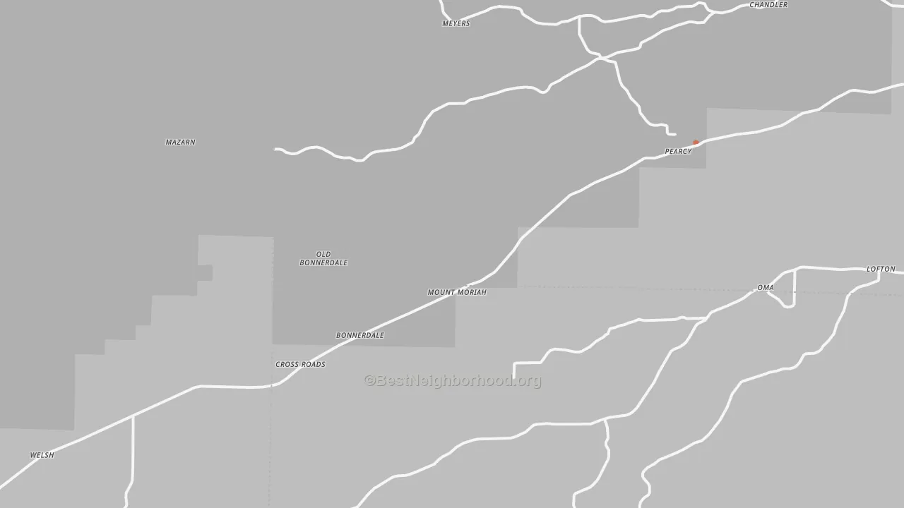 Bike Grade map of 71933, AR