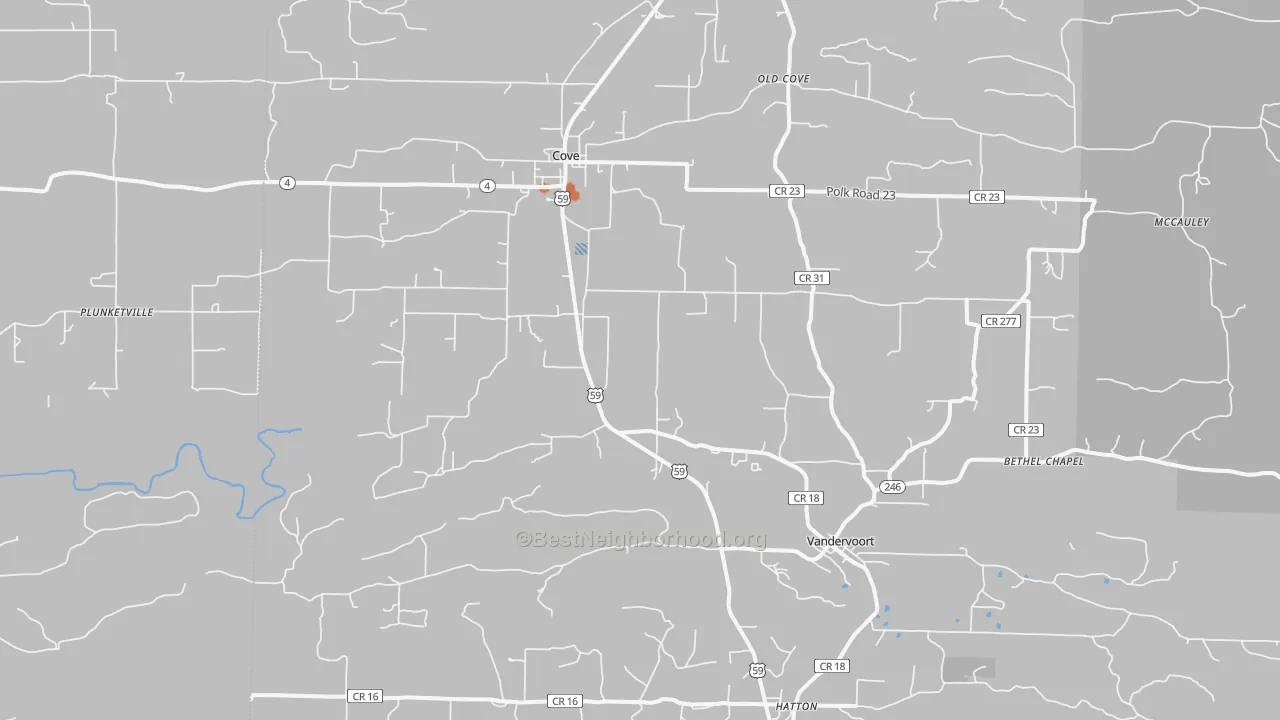 Bike Grade map of 71937, AR
