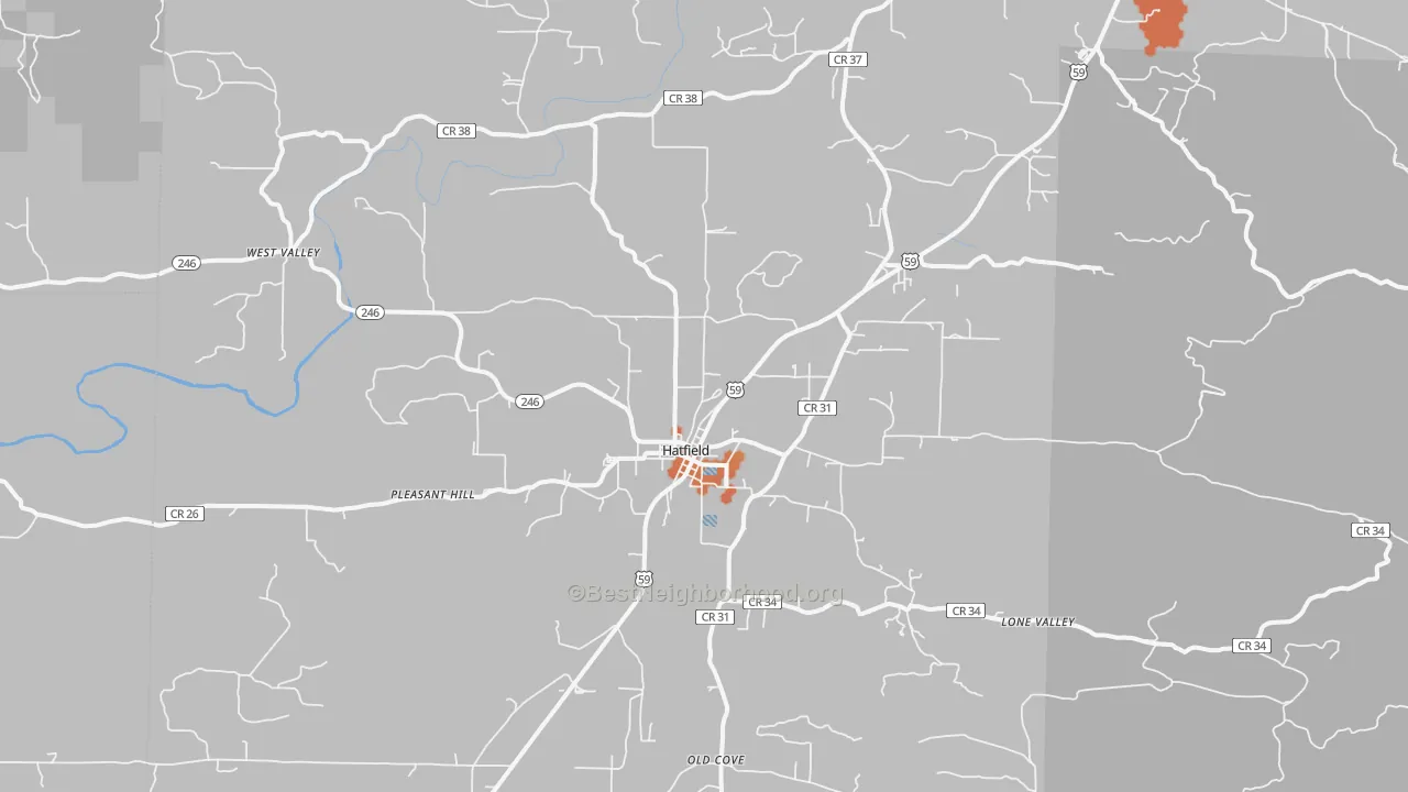 Bike Grade map of 71945, AR