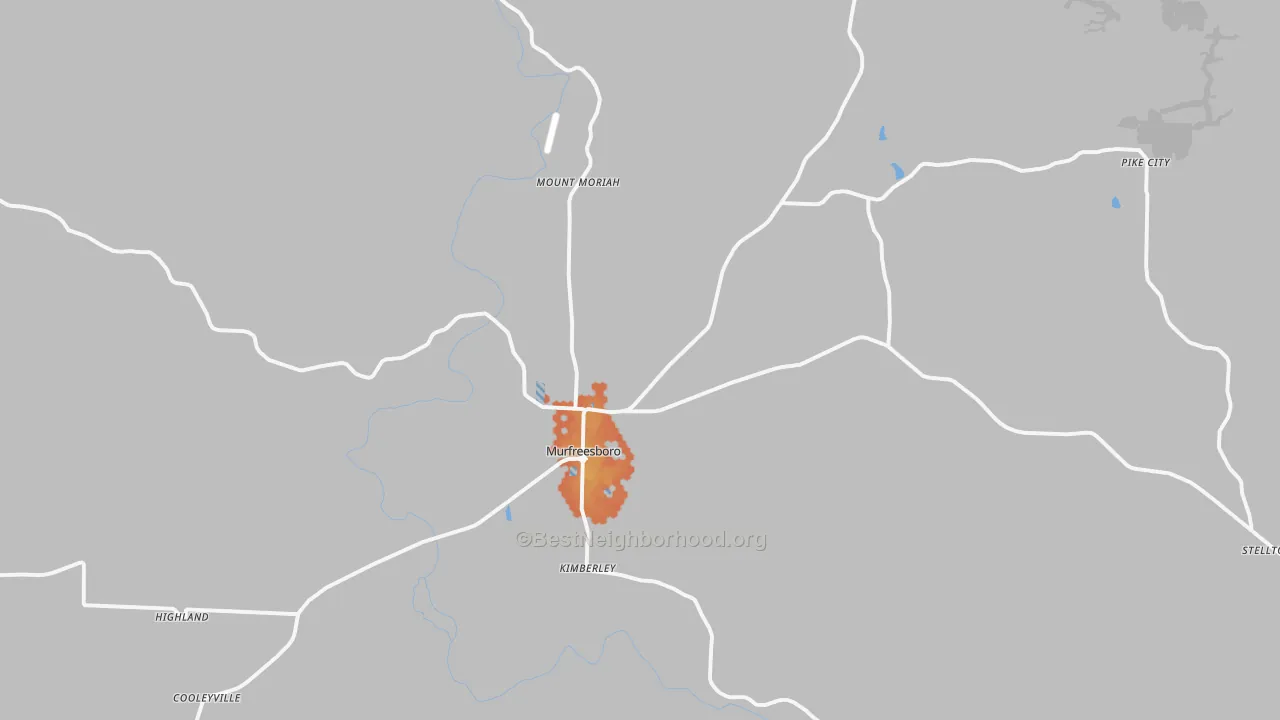 Bike Grade map of 71958, AR