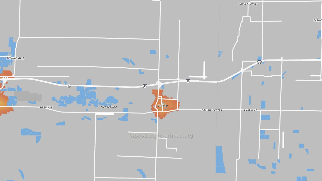 Bike Grade map of 72024, AR