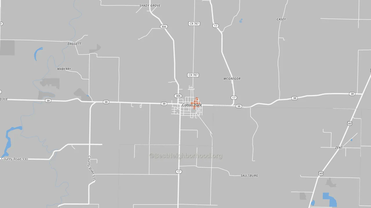 Bike Grade map of 72036, AR