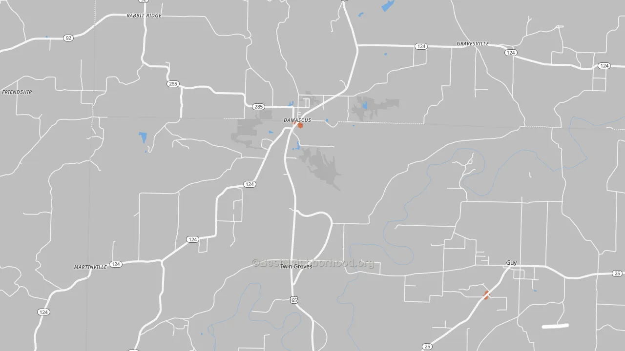 Bike Grade map of 72039, AR