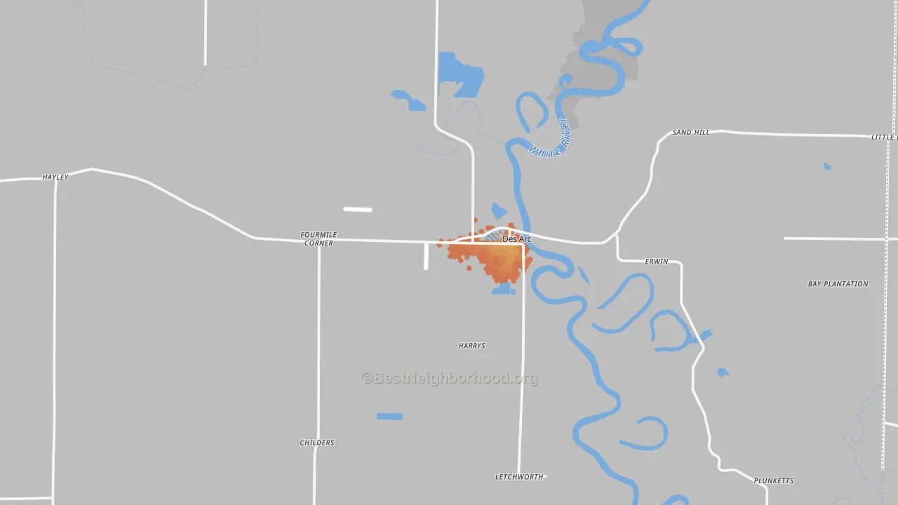 Bike Grade map of 72040, AR