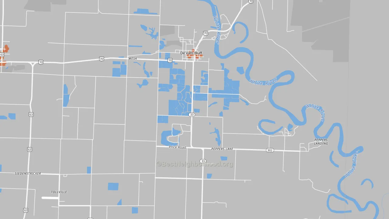 Bike Grade map of 72041, AR
