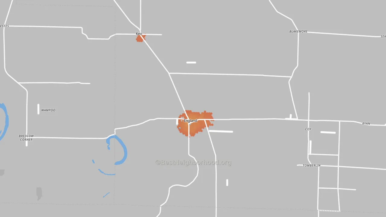 Bike Grade map of 72046, AR