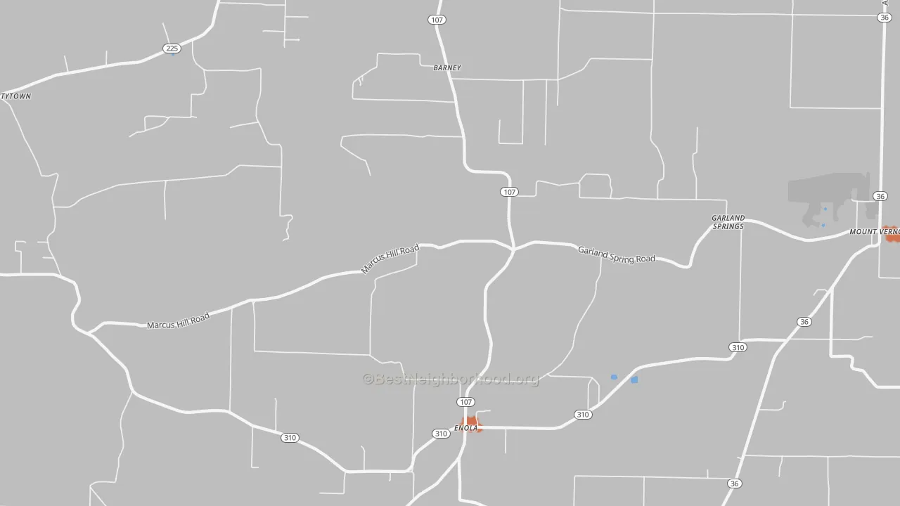 Bike Grade map of 72047, AR