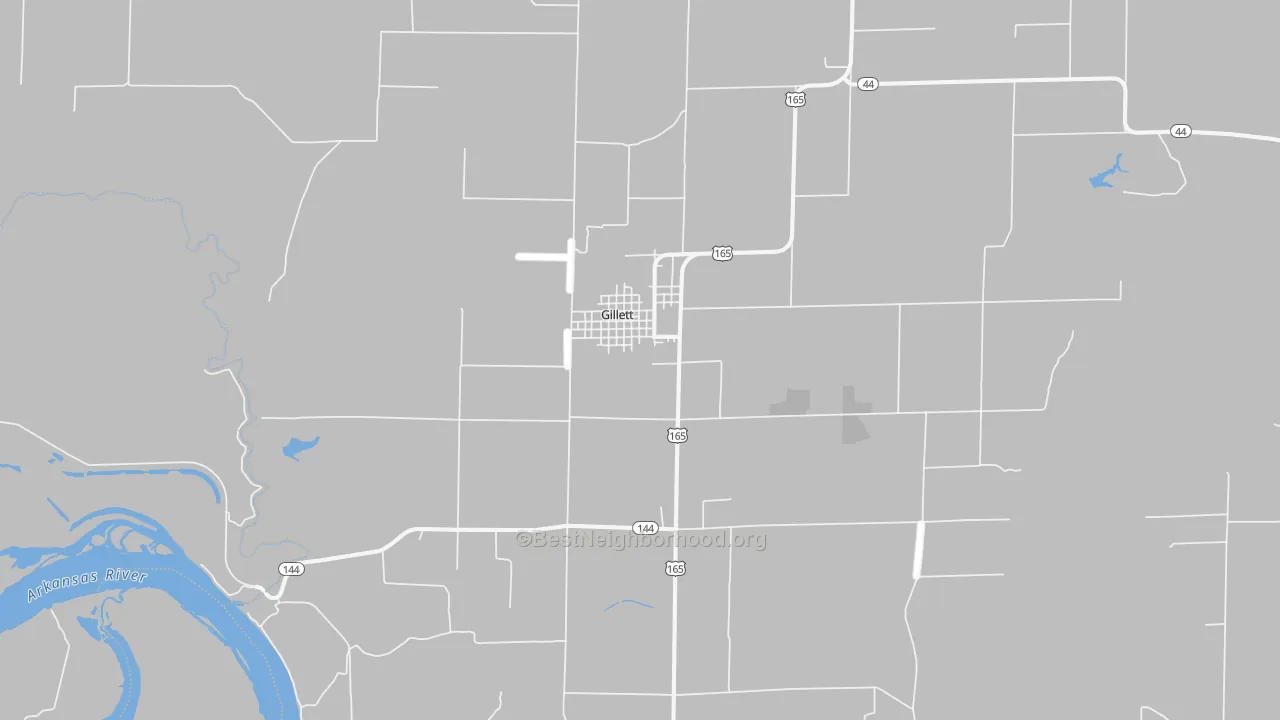 Bike Grade map of 72055, AR